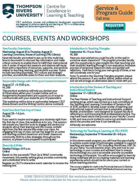 Fall 2025 Program Guide